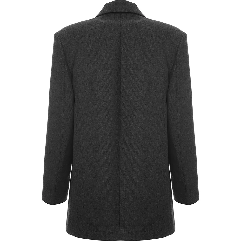 & Other Stories Womens Dark Grey Oversized Blazer