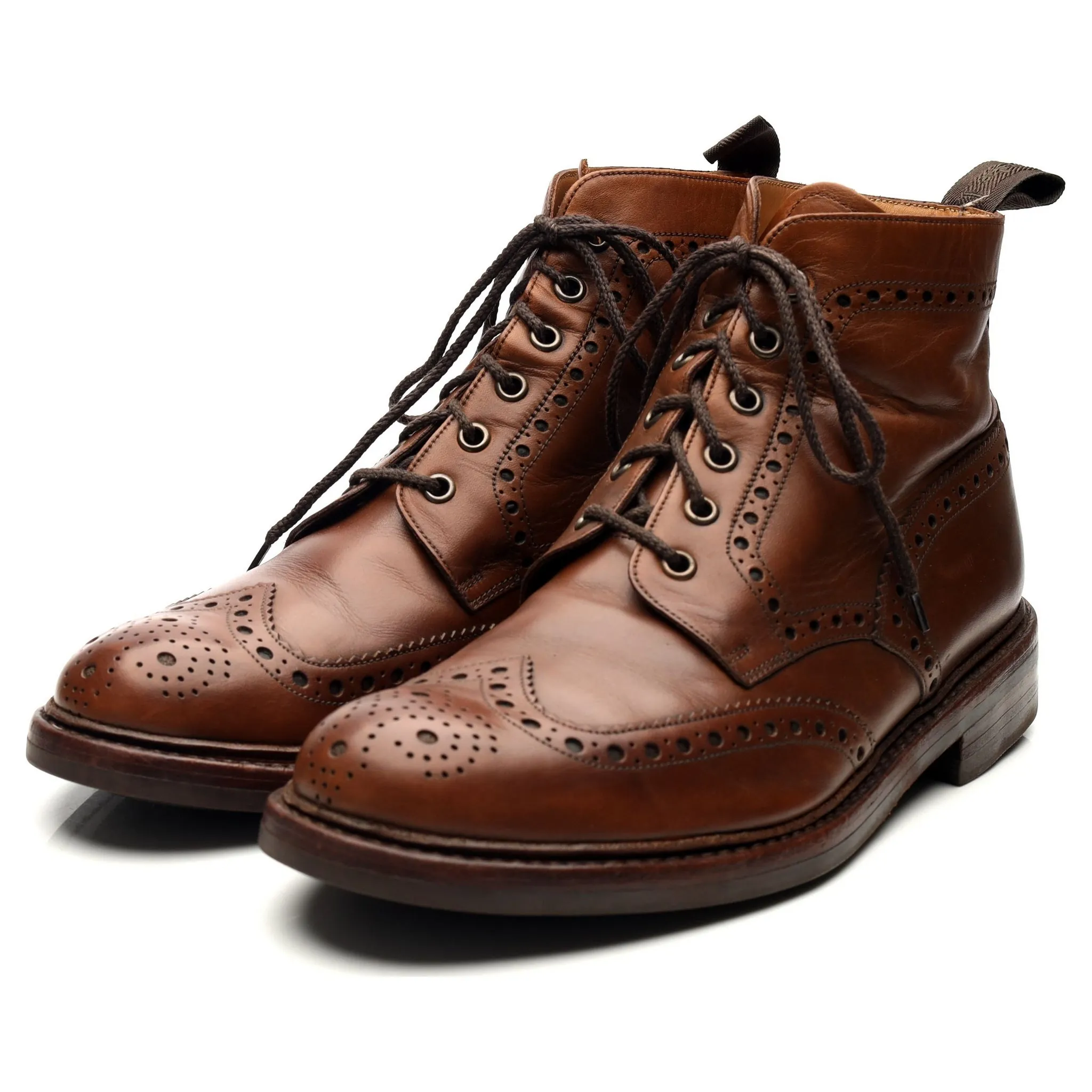 1880 'Bedale' Brown Leather Brogues Boots UK 8.5 G