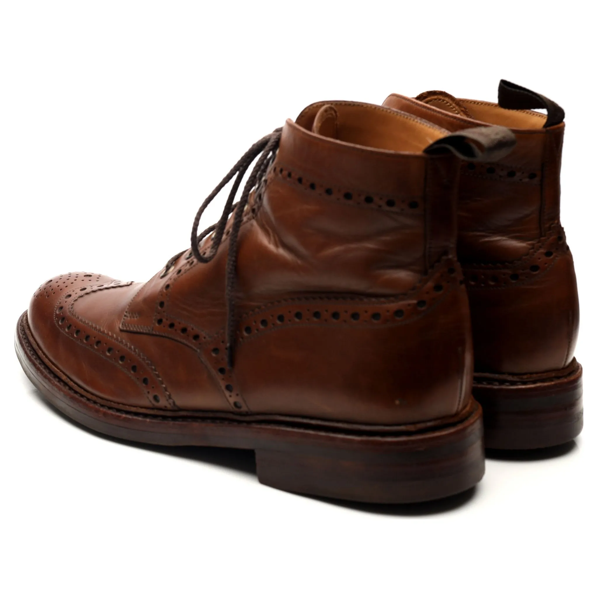 1880 'Bedale' Brown Leather Brogues Boots UK 8.5 G