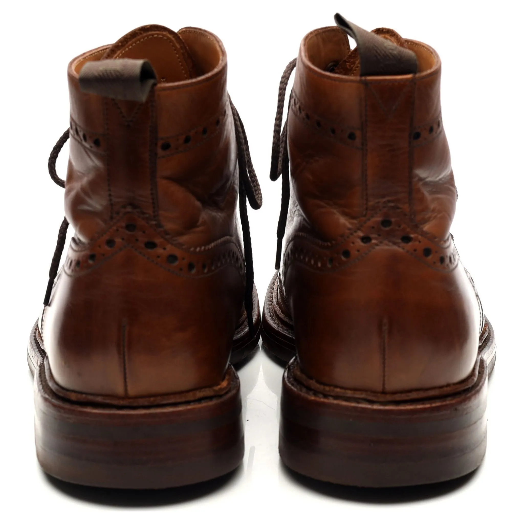 1880 'Bedale' Brown Leather Brogues Boots UK 8.5 G