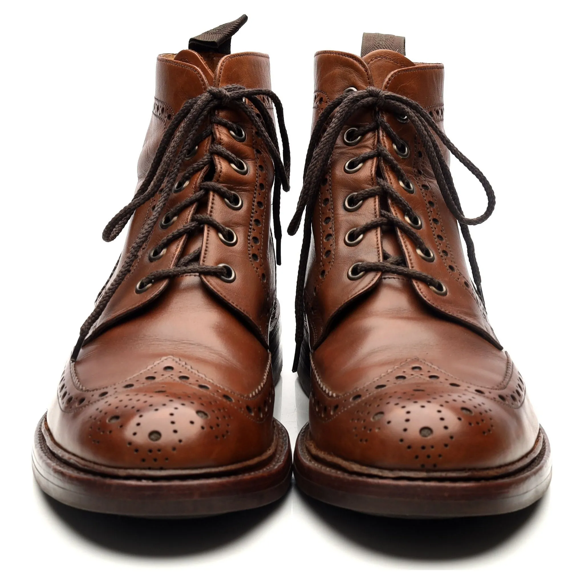 1880 'Bedale' Brown Leather Brogues Boots UK 8.5 G