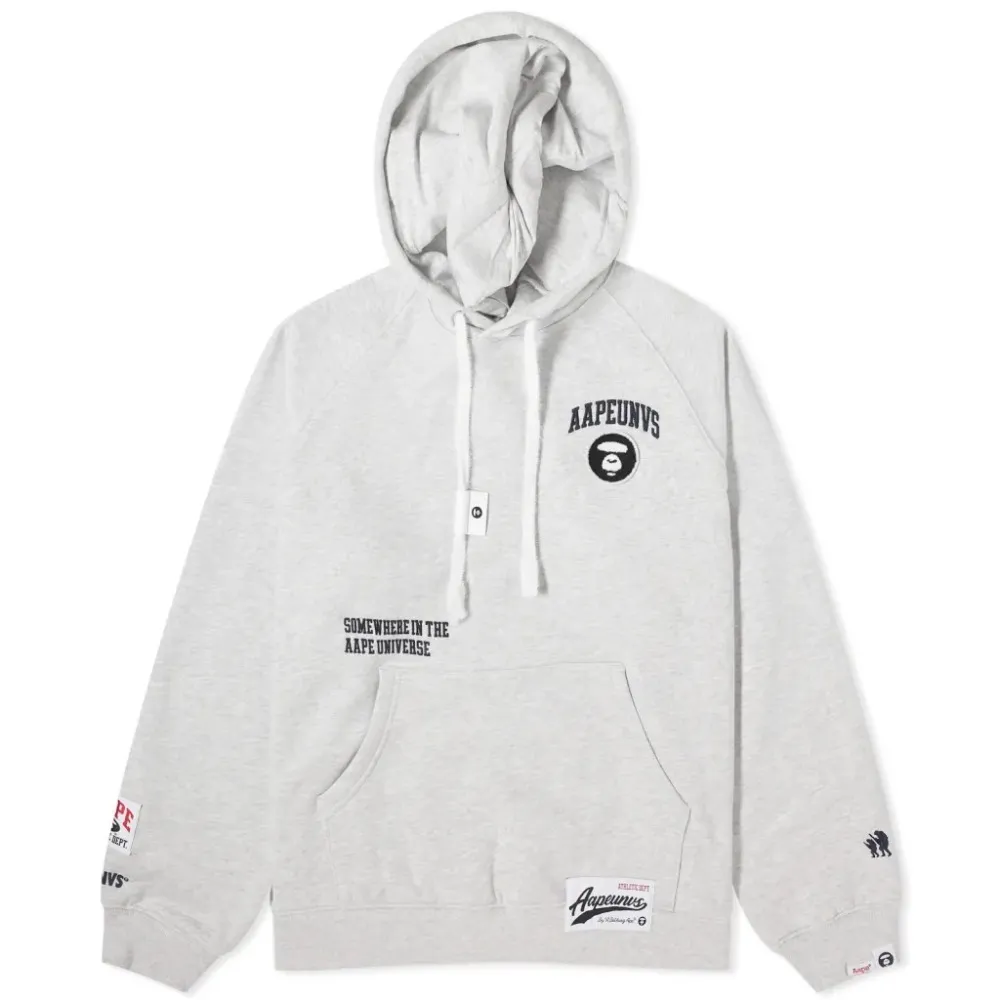 A BATHING APE  |Street Style Long Sleeves Plain Cotton Logo Hoodies