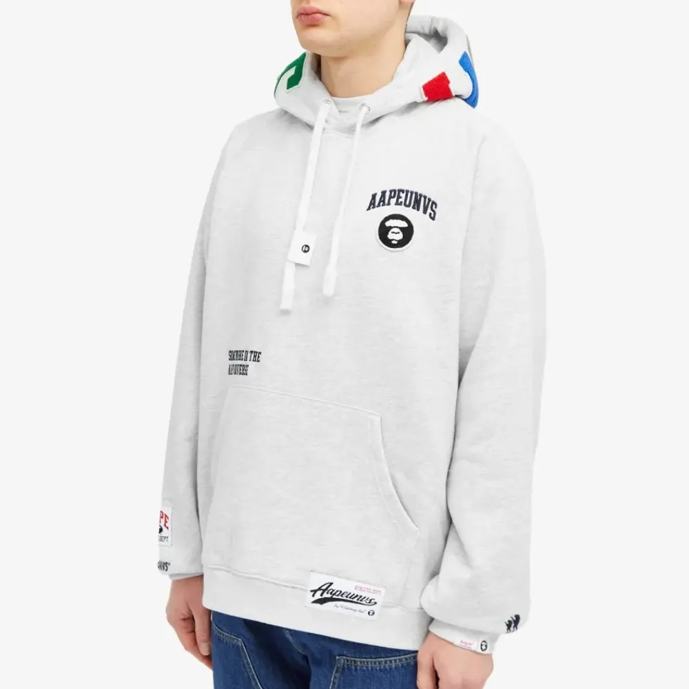 A BATHING APE  |Street Style Long Sleeves Plain Cotton Logo Hoodies