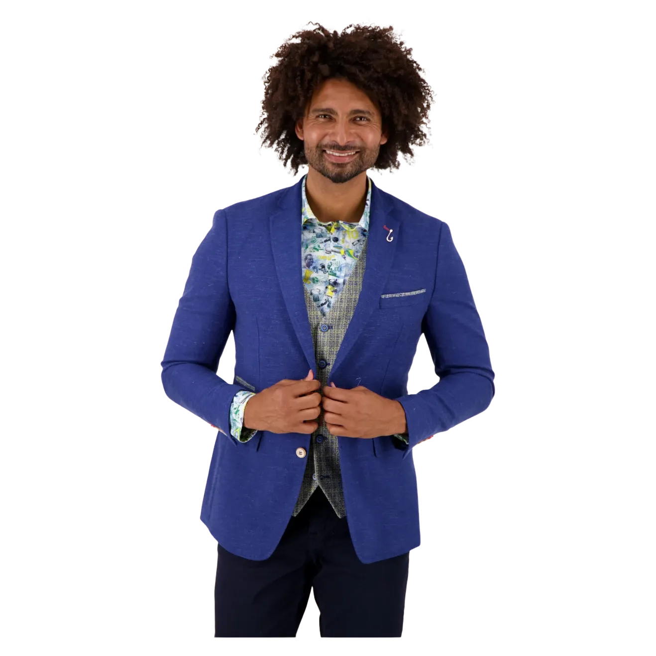 A Fish Named Fred Linen Look Trim Blazer