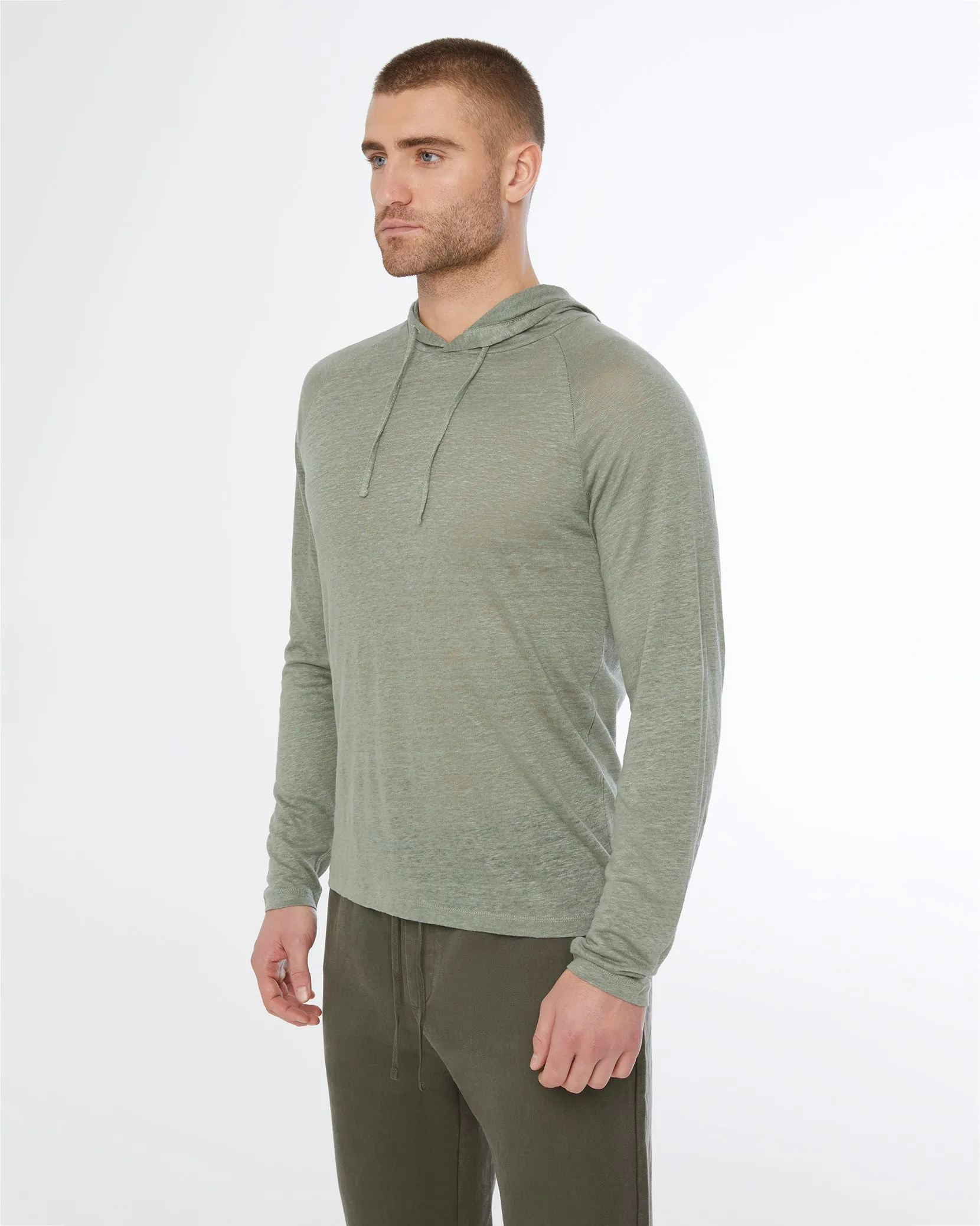 Aaron Linen Hoodie | Sage