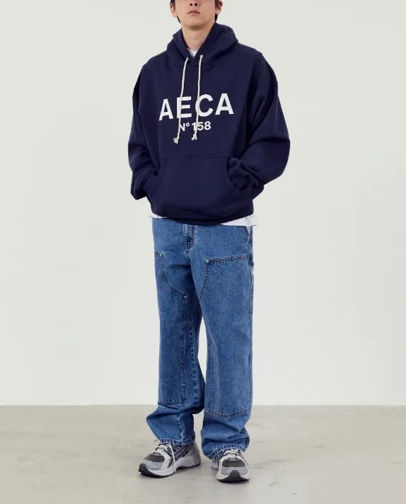 AECA WHITE  |Unisex Long Sleeves Cotton Logo Hoodies