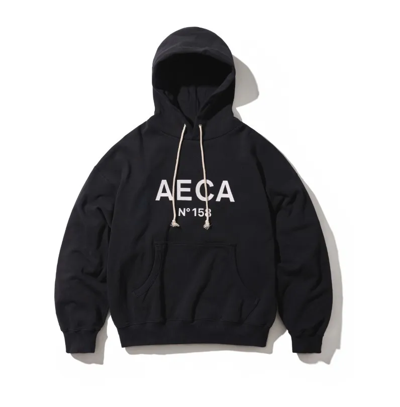 AECA WHITE  |Unisex Long Sleeves Cotton Logo Hoodies