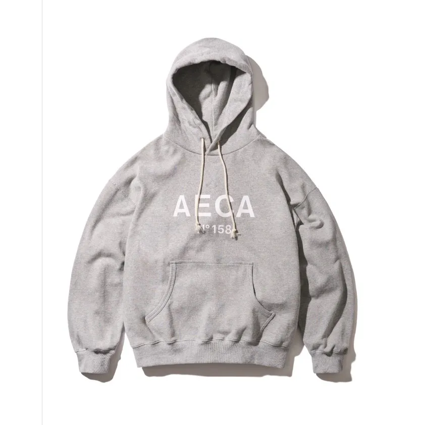 AECA WHITE  |Unisex Long Sleeves Cotton Logo Hoodies