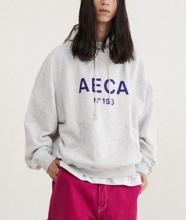 AECA WHITE  |Unisex Long Sleeves Cotton Logo Hoodies