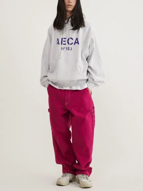 AECA WHITE  |Unisex Long Sleeves Cotton Logo Hoodies