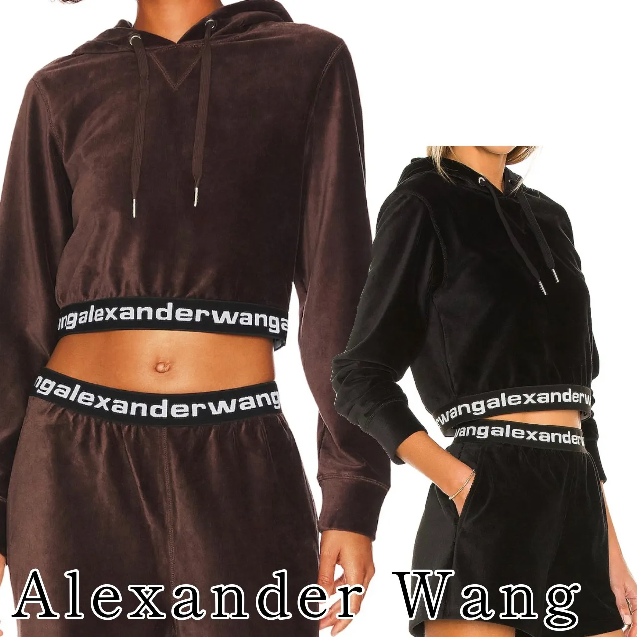 Alexander Wang  |Street Style Long Sleeves Plain Cotton Logo