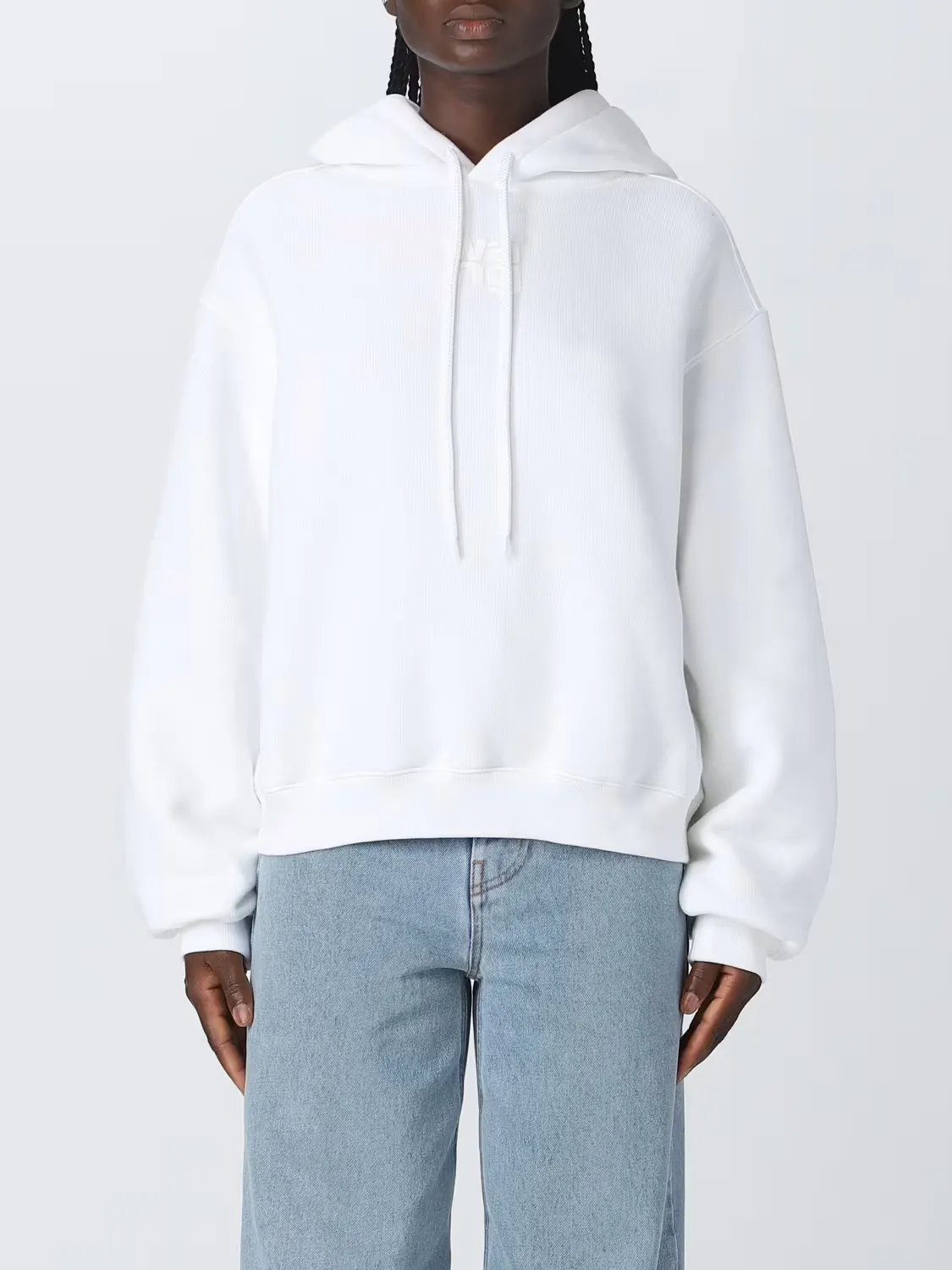 Alexander Wang  |Street Style Long Sleeves Plain Logo Hoodies & Sweatshirts