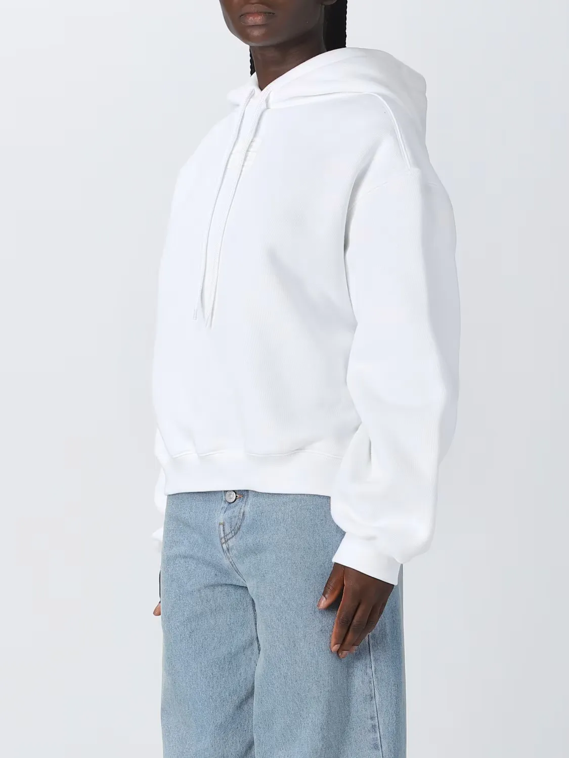 Alexander Wang  |Street Style Long Sleeves Plain Logo Hoodies & Sweatshirts