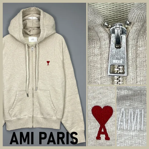 AMI PARIS  |Street Style Logo Designers Hoodies