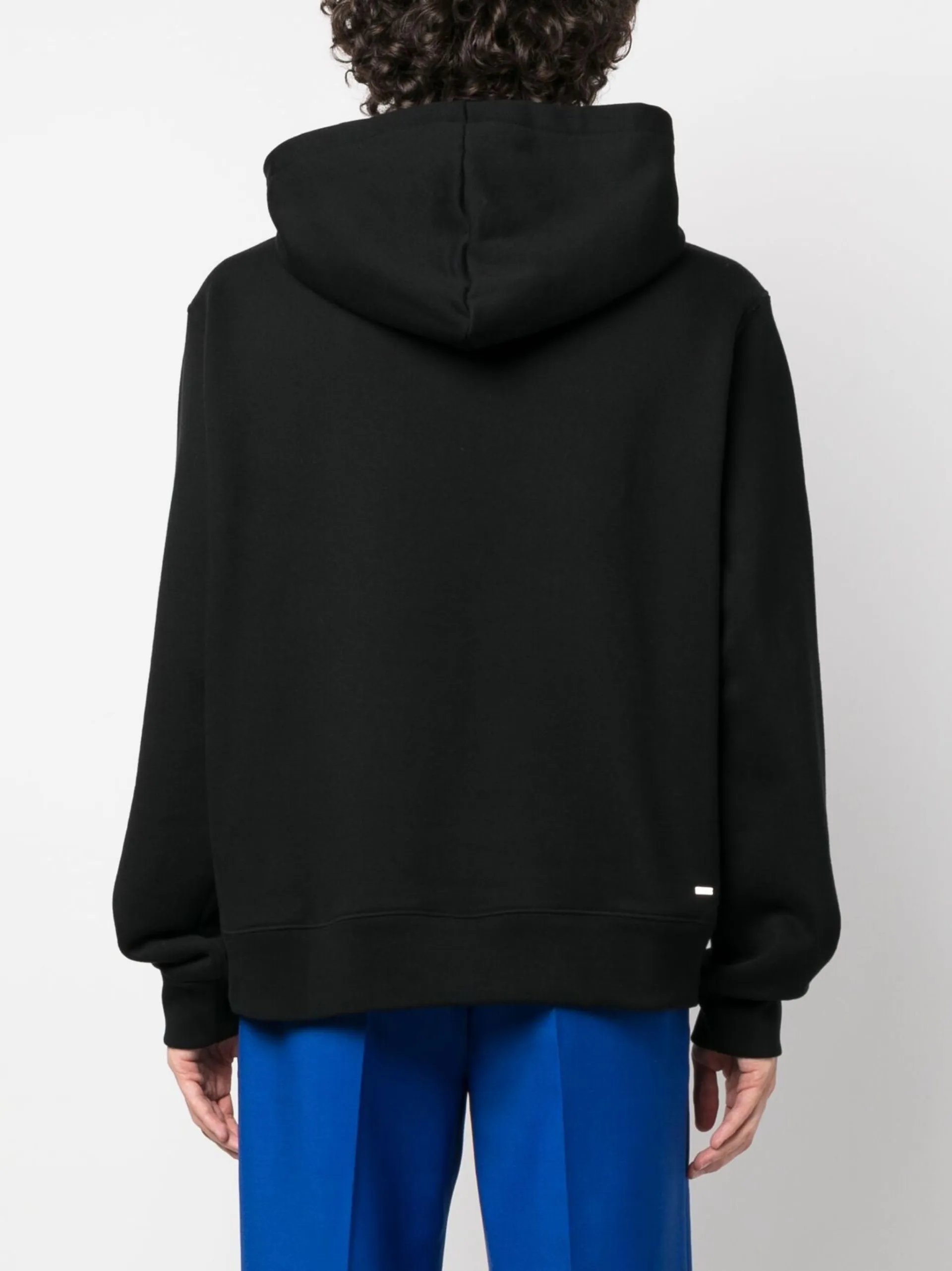 AMIRI  |Street Style Bi-color Long Sleeves Plain Cotton Logo Hoodies