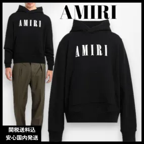 AMIRI  |Street Style Long Sleeves Cotton Logo Hoodies