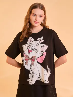 Aristocats  Disney Printed T-Shirt With Beadwork