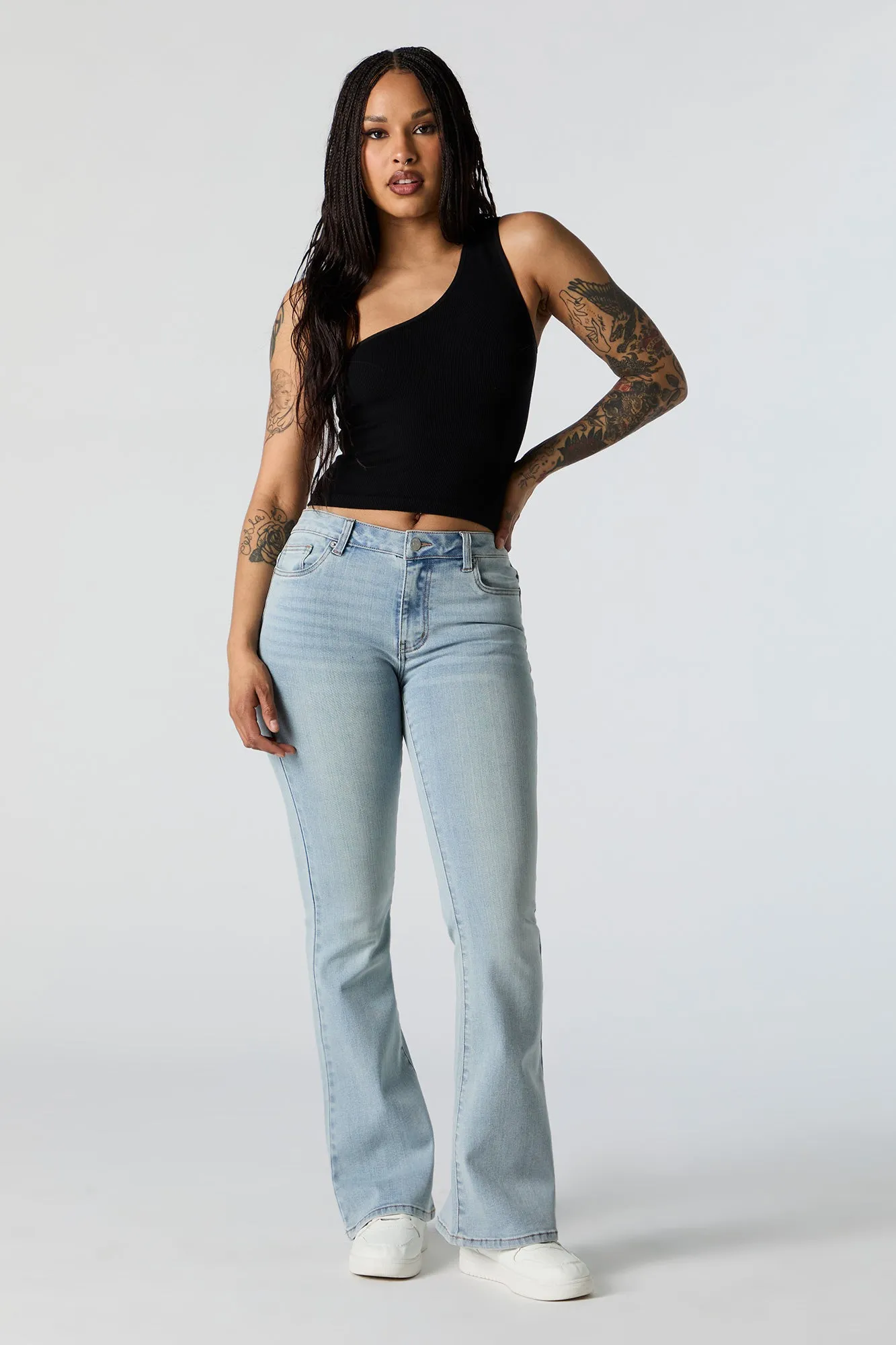 Austin Light Wash Low Rise Flare Jean