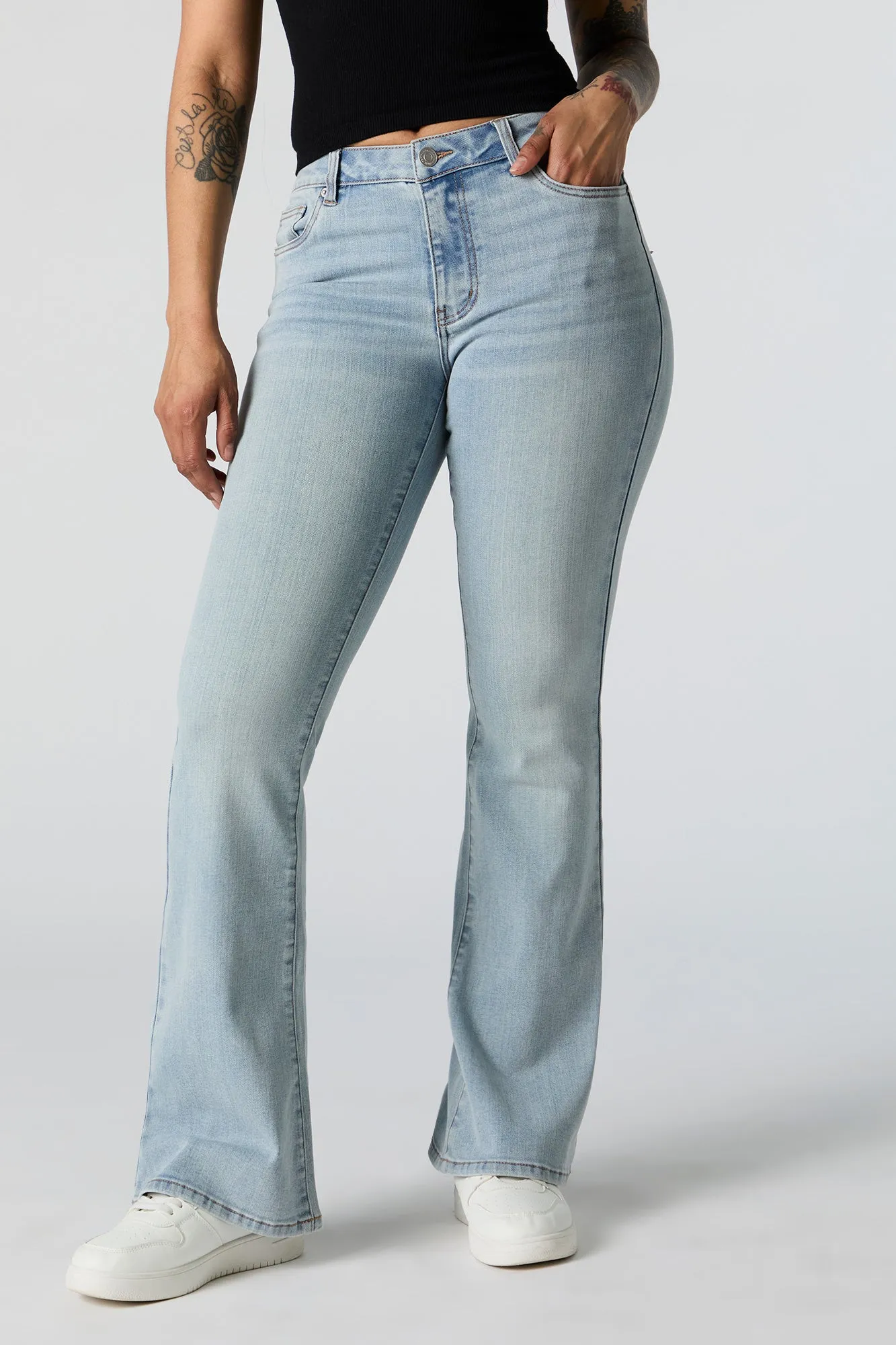 Austin Light Wash Low Rise Flare Jean