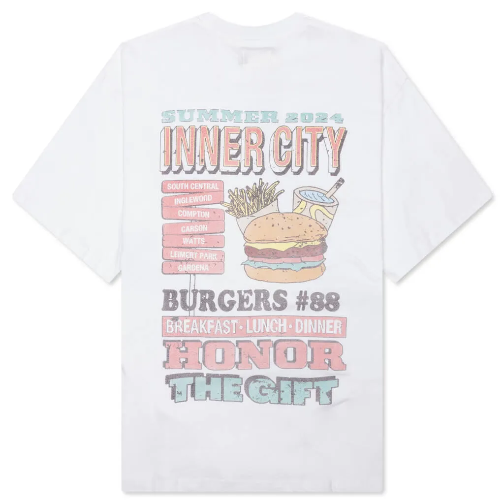 B-Summer HTG Burger Short Sleeve Tee - White