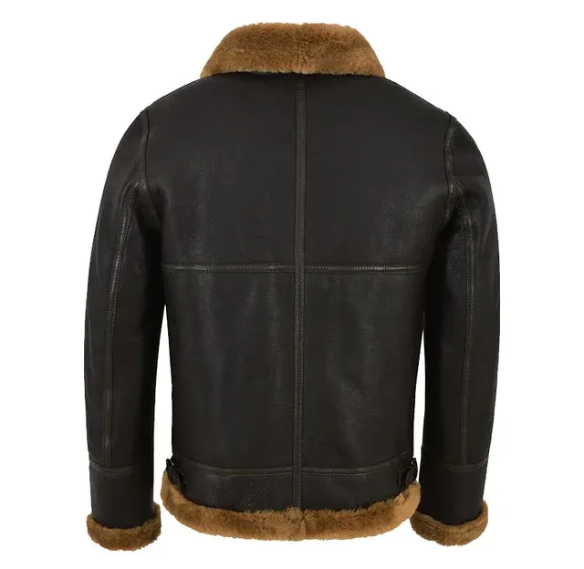 B3 Memphis Belle Sheepskin Flying Jacket Brown & Ginger NV65