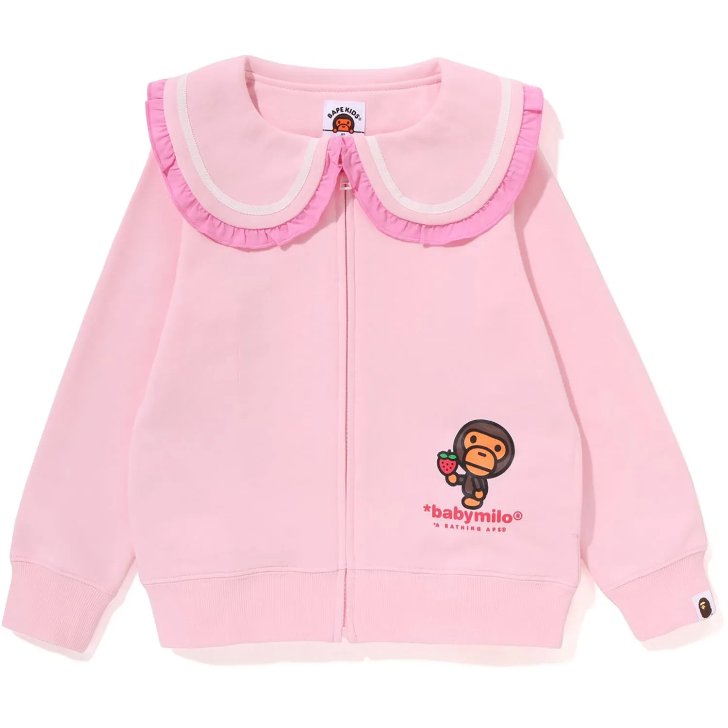 BABY MILO STRAWBERRY FRILL COLLAR ZIP JACKET KIDS