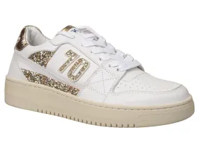 Back 70: BREAK in GLITTER PLATINE Sneakers