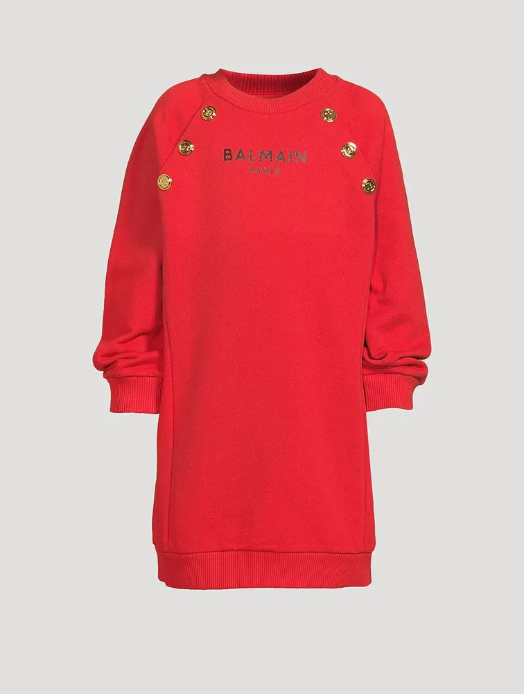 BALMAIN Kids Cotton Sweater Dress