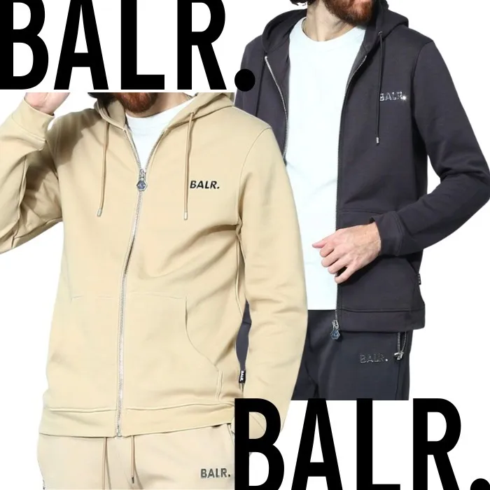 BALR  |Unisex Street Style Plain Cotton Logo Hoodies