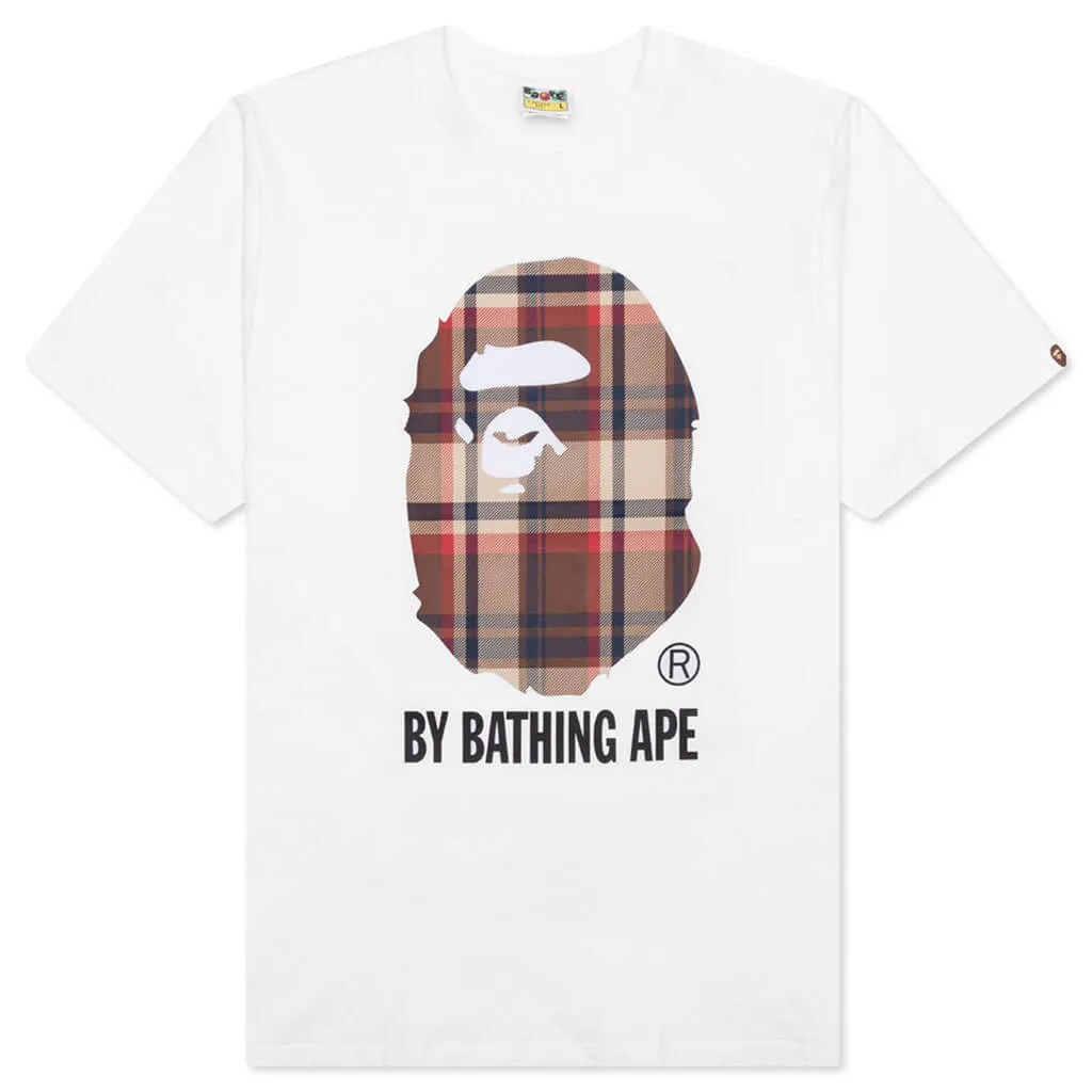 Bape Check By Bathing Ape Tee  - White