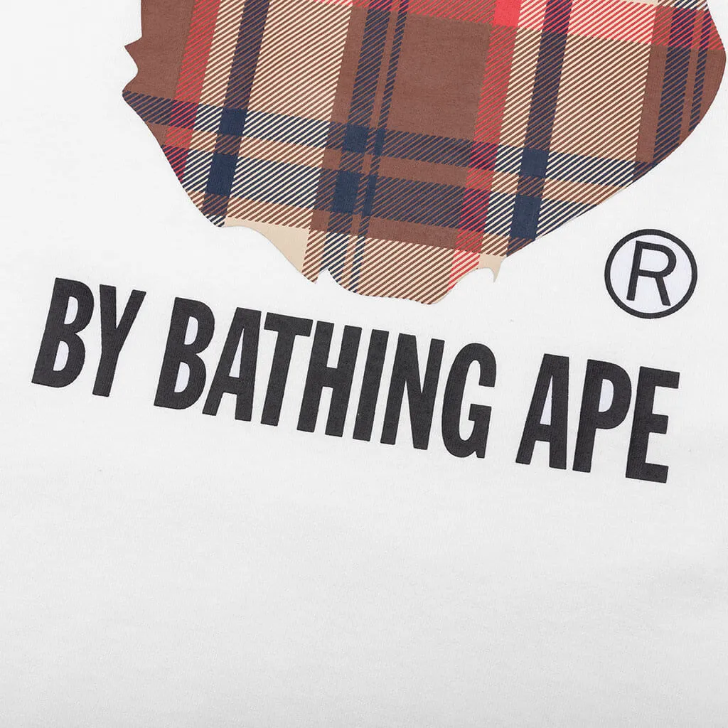 Bape Check By Bathing Ape Tee  - White