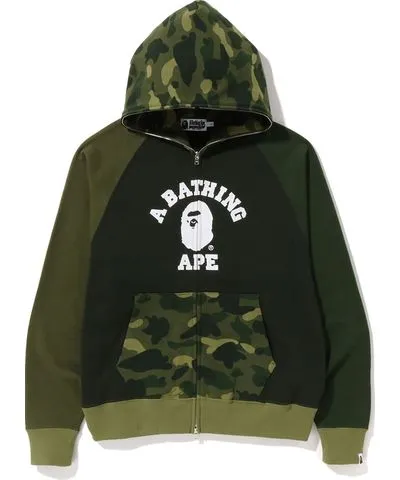 BAPE Color Camo Relaxed Fit Full Zip Hoodie Mens