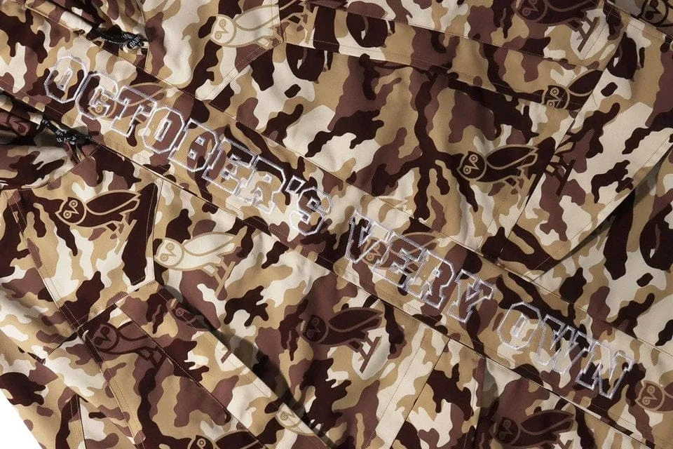 BAPE X OVO WOODLAND CAMO SNOWBOARD JACKET BEIGE