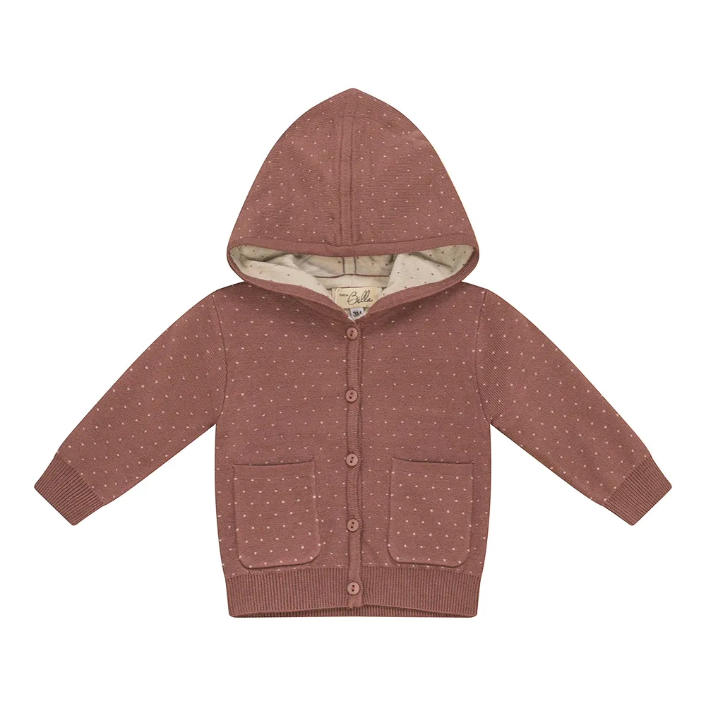 Bebe Bella Rose/Dark Almond Knitted Baby Jacket