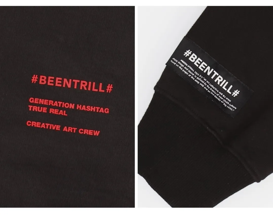 BEEN TRILL  |Unisex Street Style Cotton Logo Hoodies & Sweatshirts