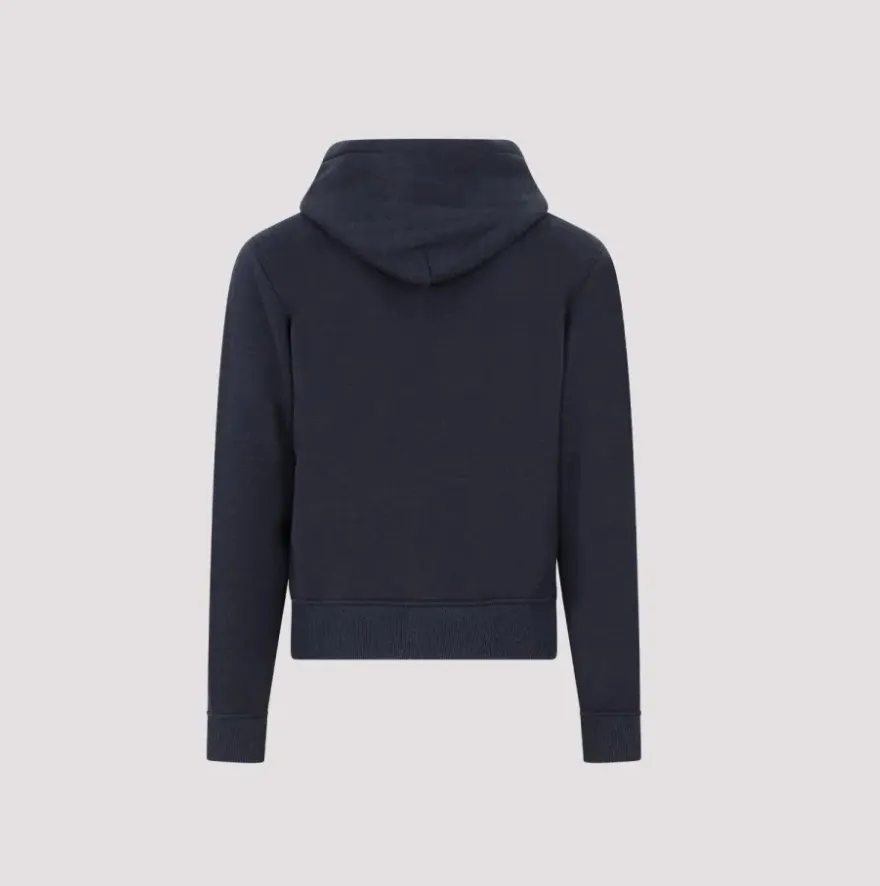 Berluti  |Silk Long Sleeves Plain Leather Cotton Logo Luxury Hoodies