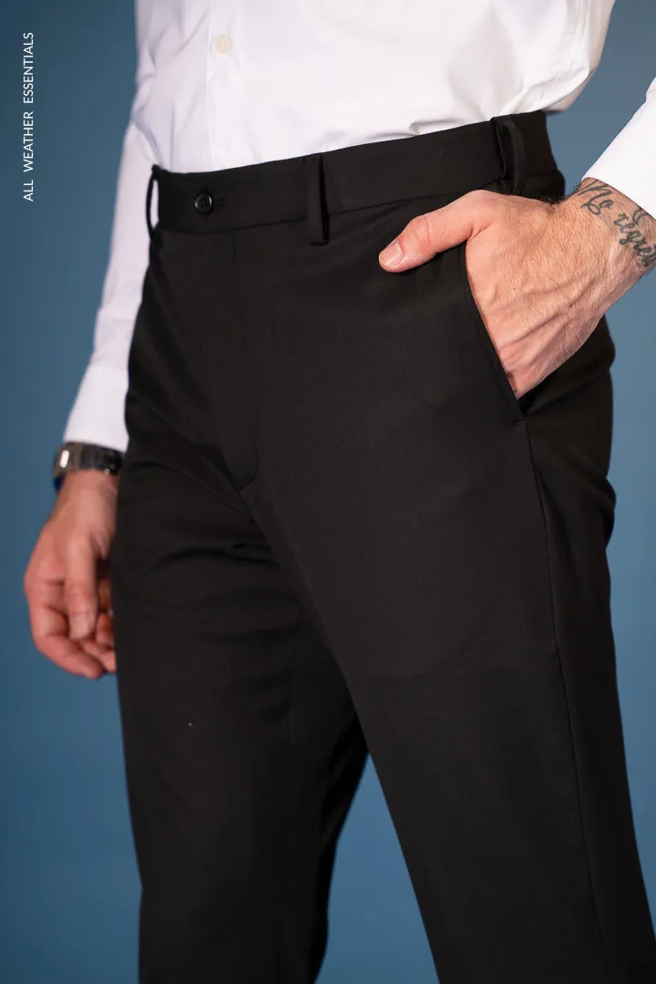 Black All Weather Essential Stretch Pants