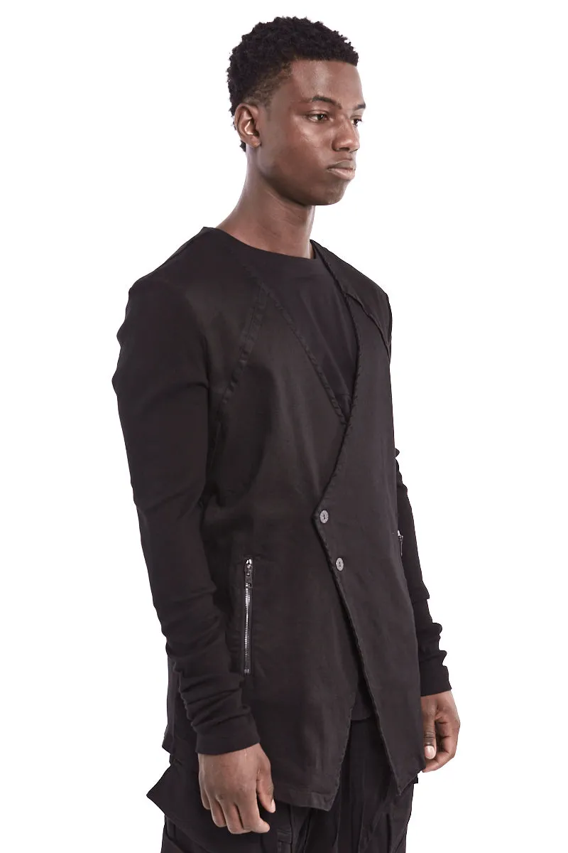 BLACK GABARDINA STRETCH BLAZER