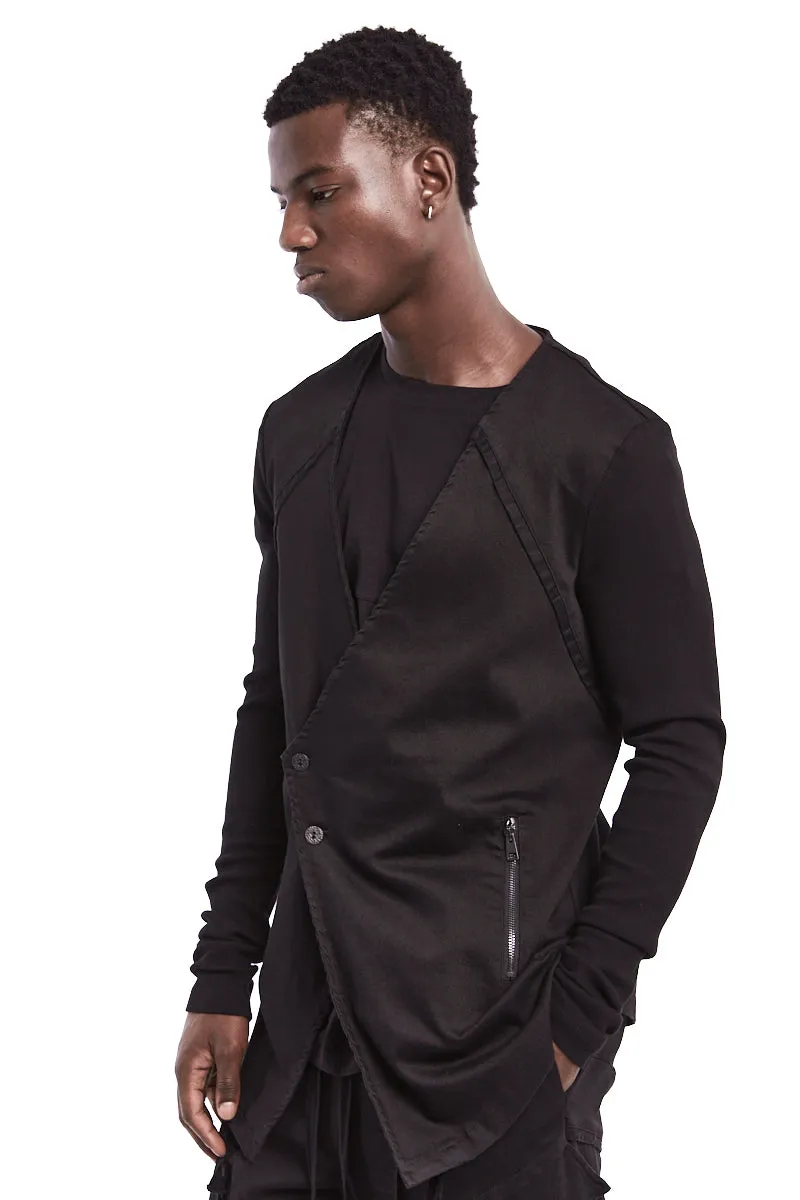 BLACK GABARDINA STRETCH BLAZER