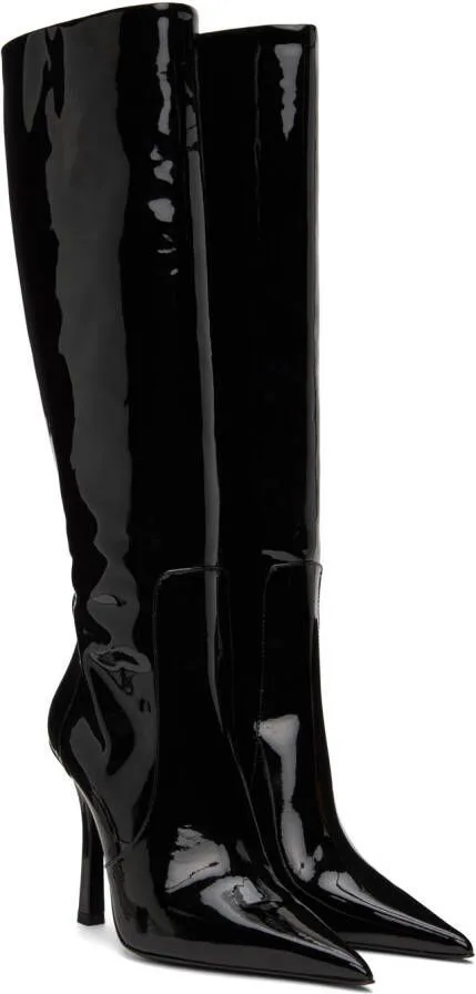 Blumarine Black Pointed Tall Boots