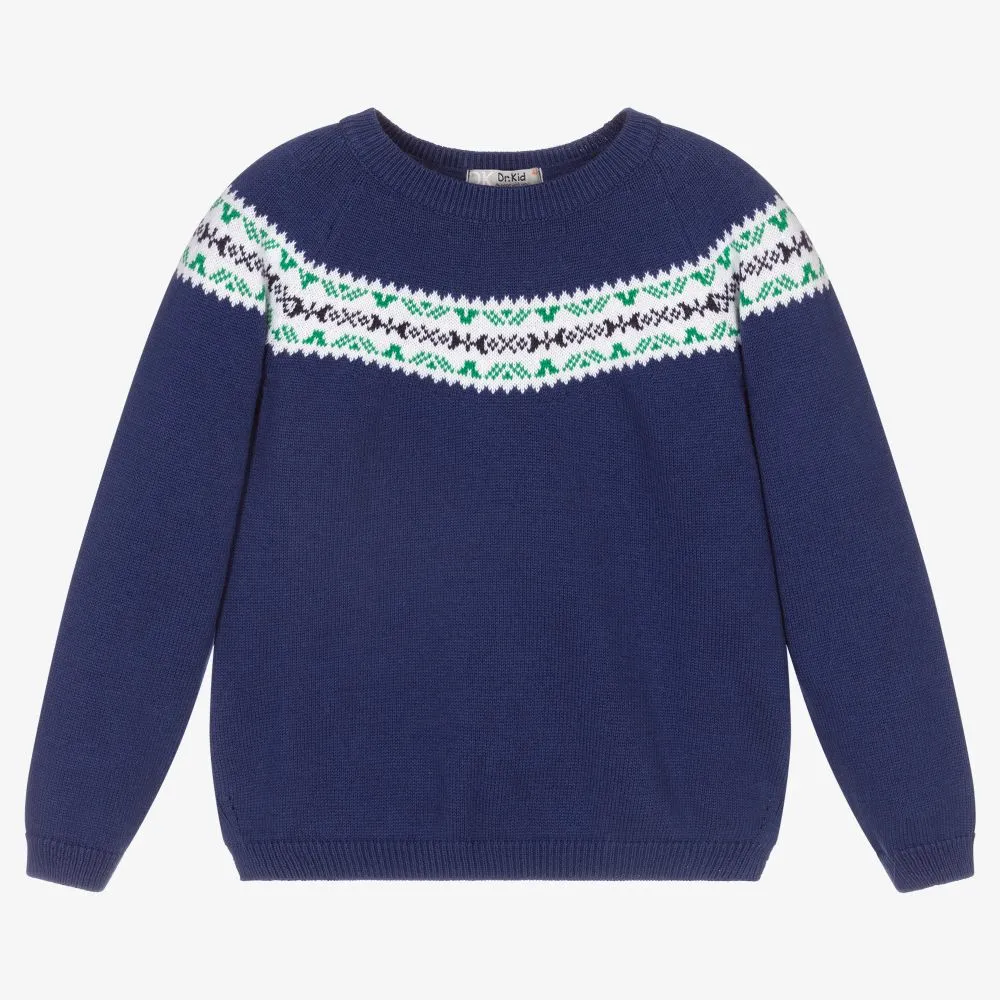 Boys Blue Cotton Sweater