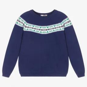 Boys Blue Cotton Sweater