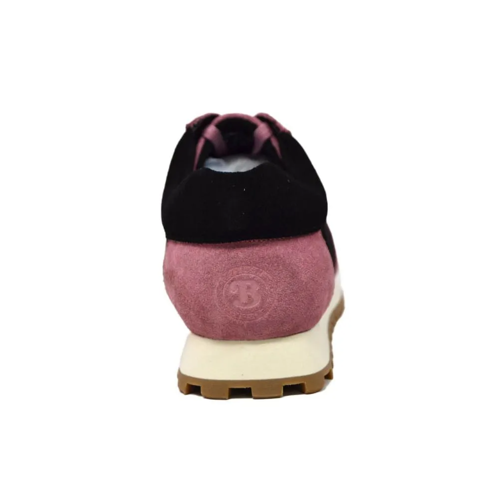 British Walkers Surrey Men's Pink and Black Leather and Suede Sneakers