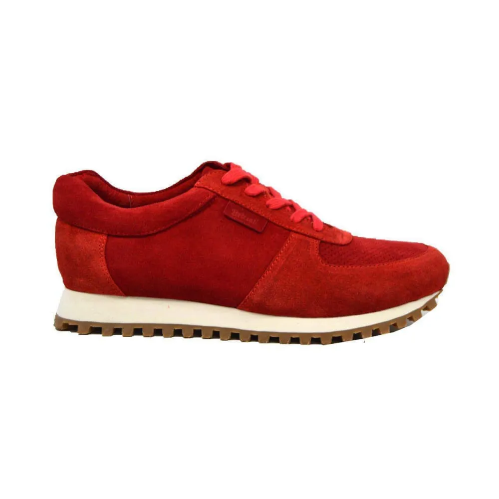 British Walkers Surrey Men's Red Leather and Suede Sneakers