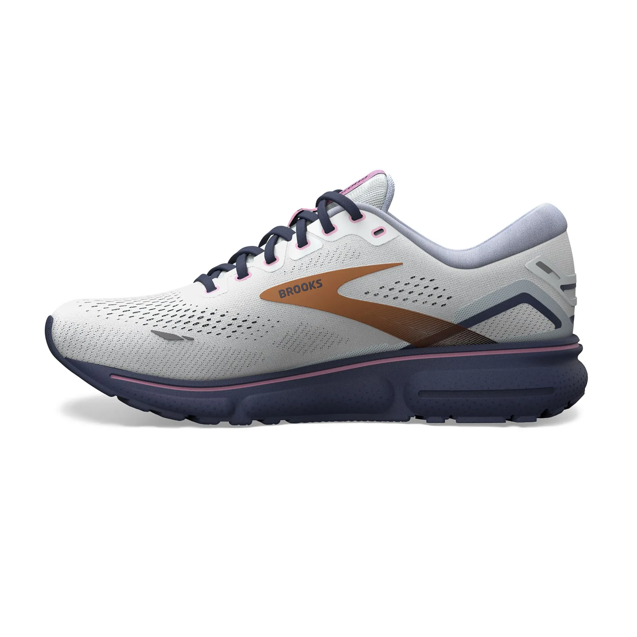 Brooks Women's 120380 492 Ghost 15 Blue Neo Pink Copper Cushion Neutral Running Shoes