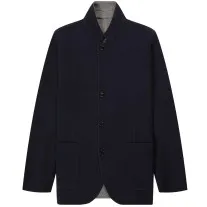 BRUNELLO CUCINELLI Reversible Cashmere Blazer Jacket Navy/Grey