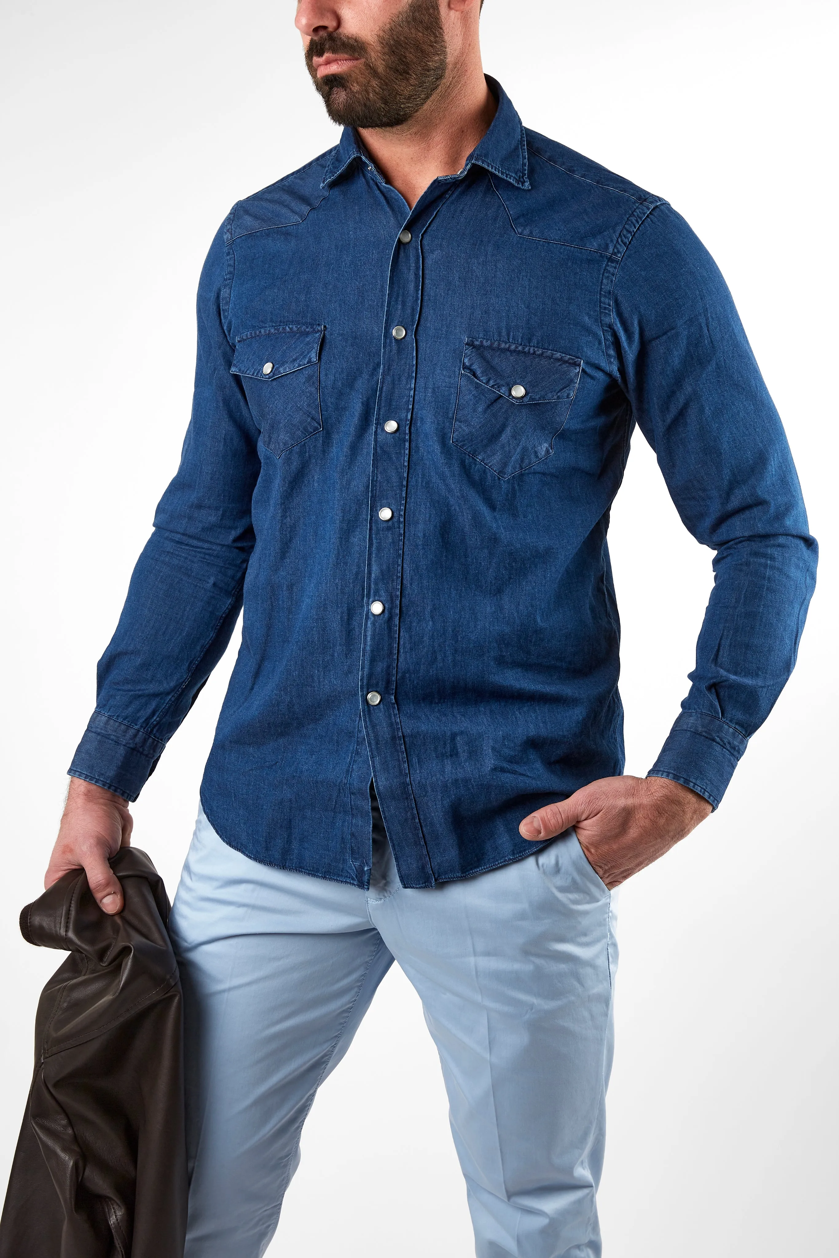 Camicia Denim Modello Texas