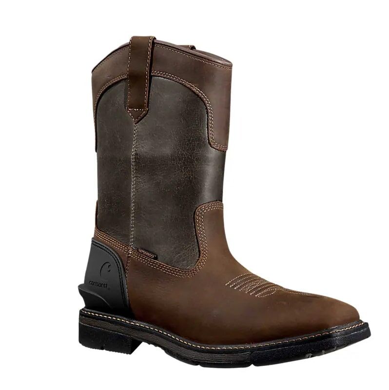 Carhartt Men's Montana Waterproof 11-In Square Toe Wellington in Dark Brown