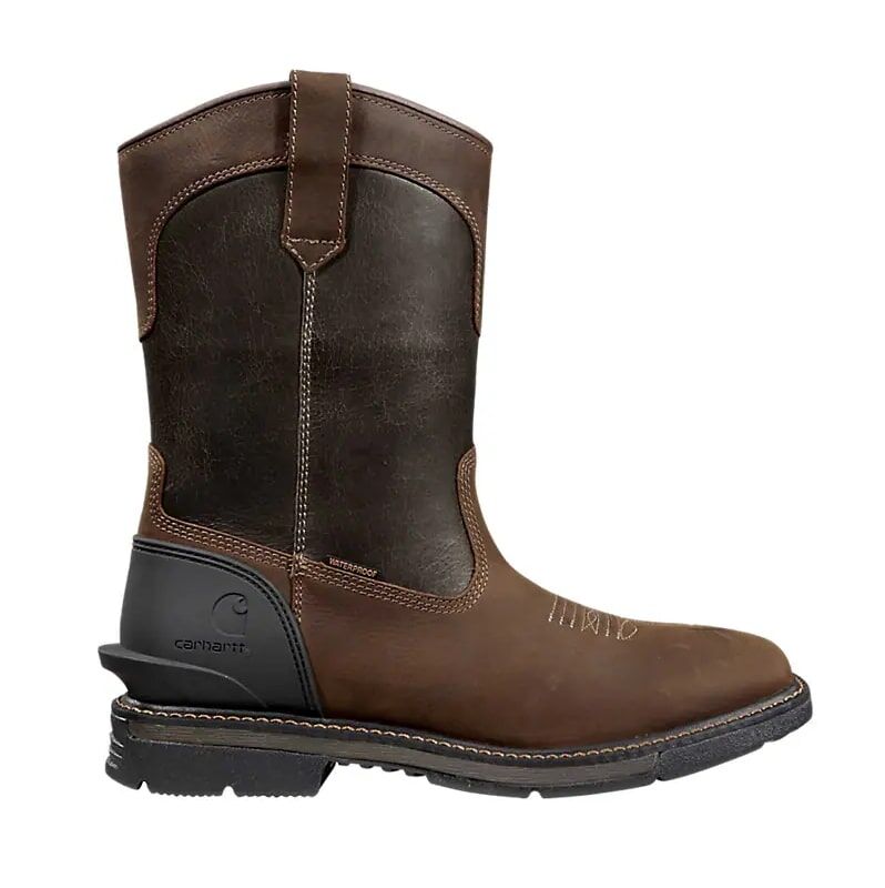 Carhartt Men's Montana Waterproof 11-In Square Toe Wellington in Dark Brown