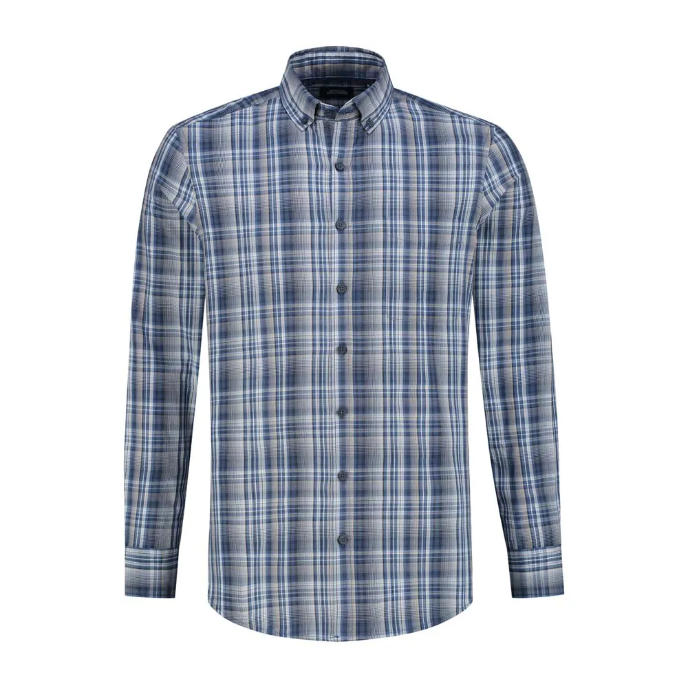 Casual Check Shirt - Navy